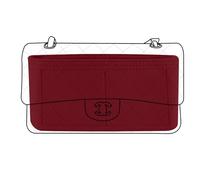 Lckaey Bag Organizer for Chanel Classic Flap cf jumbo bag Purse Insert - Handbag Felt Insert Y069claret-L
