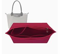 Lckaey Felt Purse Organizer Insert for Longchamp Le Pliage Large Tote, Red, M/12.8*4.9*7.8in AG
