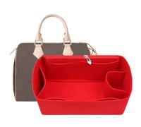 Lckaey Purse Inserts for Speedy 30 Organizer, Monogram Bag, Handbag Protector, Tote Bag & Handbag Organizer Insert 1083red-L