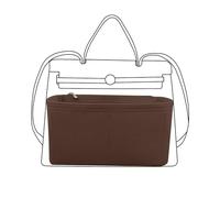 Lckaey Purse Organizer for Hermes Herbag 31 and 39, Bag Insert for Women, Felt Organizer Y093coffee-37.5