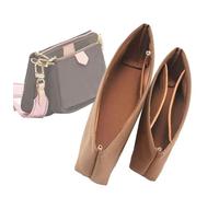 Lckaey Purse Organizer for Large Liner Compatible with Pochette Accessories Pouch Inside Insert 3039-coffee2P