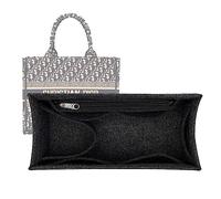 Lckaey purse organizer insert for dior book tote large size bag organizer Bottom thickening 2008Darkgrey-X Large