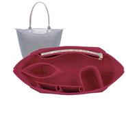 Lckaey Purse Organizer Insert for Longchamp Le Pliage Large Tote - Felt Organizer, 10.4*5.1*6.7in (Red)