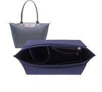 Lckaey Purse Organizer Insert for Longchamp Le Pliage Large Tote - Felt Organizer with 10 Compartments - Navy Blue