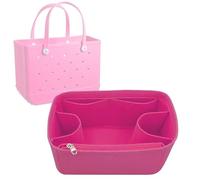 Lckaey Tote Bag Organizer for Bogg Bags, Medium & Large, Pink