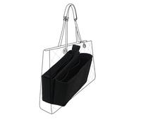 Lckaey tote bag organizer Purse Insert for CHANEL GST liner bag women large tote bag insert, black, One Size, Keep tote bag fashionable and beautiful.