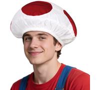 lckellong Mushroom Hat Toad Costume Adult Anime Cosplay Red White Spotted Mushrooms Caps Halloween Headwear