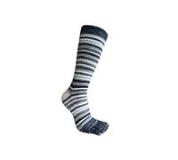 LCKKJHG 3pairs Compression Man Toe Socks Long Cotton Striped Fitness Below The Knee Calf 5 Finger Socks For Sports Running(Black)