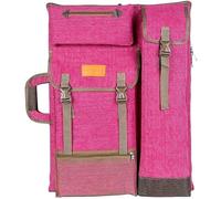 LCKKJHG Art Portfolio Case Artist Backpack Canvas Bag Large 26” X 19.5” for Artwork Sketch Painting Drawing Boards(Pink)