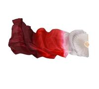 LCKKJHG Belly Dance Fan Belly Dance Silk Veil 100% Fan Pairs(1L+1R) Light Weight Flowy Bellydance Costume Accessory For Music Studio Church Praise for Show(1,210cmX90cm)