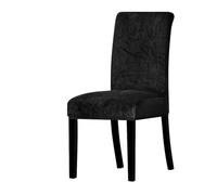 LCKKJHG Chair Cover 1/2/4/6 Pieces Real Velvet Fabric Soft Chair Cover Luxurious Office Seat Cases Tretch Covers For Dining Room Hotel(Black 05,2 Pieces)
