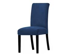 LCKKJHG Chair Cover 1/2/4/6 Pieces Real Velvet Fabric Soft Chair Cover Luxurious Office Seat Cases Tretch Covers For Dining Room Hotel(Blue 10,1 Piece)