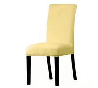 LCKKJHG Chair Cover 1/2/4/6 Pieces Real Velvet Fabric Soft Chair Cover Luxurious Office Seat Cases Tretch Covers For Dining Room Hotel(Yellow 26,2 Pieces)