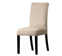 LCKKJHG Chair Cover 1/2/4/6 Pieces Real Velvet Fabric Soft Chair Cover Luxurious Office Seat Cases Tretch Covers For Dining Room Hotel(Color 01,1 Piece)