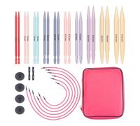 LCKKJHG Crochet Set Crochet Hook Tool Set, Colorful Knitting Needles Kit, Plastic Detachable Circular Needle, Replaceable Rope Loop Needle