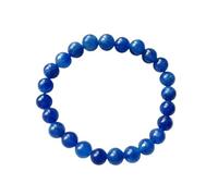 LCKKJHG Crystal Bracelet 8MM Blue Sapphire Color Stone Bracelet Vintage Charm Round Chain Beads Jewelry For Women Friend Gift(20cm)