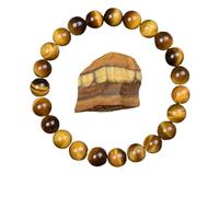 LCKKJHG Crystal Bracelet Golden Obsidian Stone Beads Bracelet Men Women Golden Light Rainbow Obsidian Raw Stone Round Bead Energy Jewelry(19cm,6MM BEADS_3 YELLOW TIGER EYE)