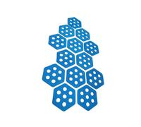 LCKKJHG Eva Foam Boat Decking 12pcs Surfboard Traction Pads EVA Deck For Board Anti-Slip Surf Grip Pad Stripe Hexagon Foam Surfing Foot Mat(Blue)