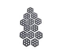 LCKKJHG Eva Foam Boat Decking 12pcs Surfboard Traction Pads EVA Deck For Board Anti-Slip Surf Grip Pad Stripe Hexagon Foam Surfing Foot Mat(Grey)