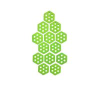 LCKKJHG Eva Foam Boat Decking 12pcs Surfboard Traction Pads EVA Deck For Board Anti-Slip Surf Grip Pad Stripe Hexagon Foam Surfing Foot Mat(Green)
