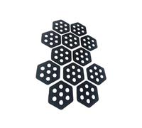 LCKKJHG Eva Foam Boat Decking 12pcs Surfboard Traction Pads EVA Deck For Board Anti-Slip Surf Grip Pad Stripe Hexagon Foam Surfing Foot Mat(Black)