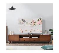 LCKKJHG Monitor Cover Landscape Elastic Force Television Hood TV Dust Cover Cloth 32-75 Inch Simple and Modern Chinese Style(06,65-70 inch)
