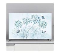 LCKKJHG Monitor Cover TV Cover Protection Dust Cover Household Hanging TV Dust Cover Home Universal Flowers Decoration Simple(B,55inch 130x80cm)