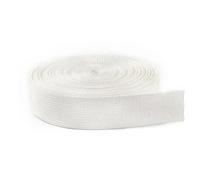 LCKKJHG Nylon Webbing Strap 10Meters 20-50mm Nylon Webbing Tapes Ribbons For Belt Dog Collar Backpack Strap By The Meter Bias Binding DIY Sewing Accessories(RD109-White,25mm)