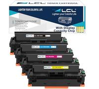 LCL 055H Toner Cartridge with Chip Displaying Remaining Toner Level Replacement for CANON 055 055H CRG-055 CRG-055H Replacement for CANON LBP663CDN LBP633CDW LBP664CX, MF742CDW MF744CDW MF746CX (4 PK)
