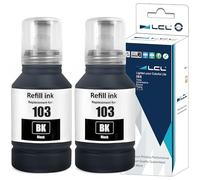 LCL 103 Black High Capacity Ink Bottle Replacement for Epson 103 Ink Cartridge Bottle Multipack Compatible with Epson EcoTank L1200 L1210 L1250 L3100 L3110 L3111 L3116 L3150 L3151 L3156 L3160 (2 Pack)
