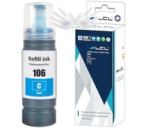 LCL 106 Cyan High Capacity Ink Bottle Replacement for Epson EcoTank 106 Ink Cartridge Bottle Compatible with Epson EcoTank L7160 L7180 ET-7700 ET-7750 Printers (1 Pack)