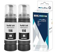 LCL 114 Black Ink Bottle Replacement for Epson 114 Ink Cartridges Bottle Multipack Compatible with EPSON ECOTANK ET-8500 ET-8550 (2 Pack)