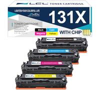 LCL 131X 131A Toner Cartridge Replacement for HP 131X 131A CF210X CF210A | CF211A CF212A CF213A Compatible with HP LaserJet Pro 200 color M251n M251nw MFP M276n MFP M276nw (4PK KCMY)