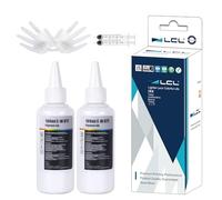 LCL 200ML Premium DTF Ink Refill for Inkjet Printers Heat Transfer Film Printing (100ml x 2 2White) Replacement for Epson L800L1800 L805 R1390 4720 I3200 XP600 DX7 DX5 5113 1430 TX800P400 P408 P640