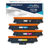 LCL 220A (With CHIP) Toner Cartridge Replacement for HP 220A W2200A W2201A W2202A W2203A for HP Color LaserJet Pro MFP 4302dw 4302fdw 4202dw 4202dn 4302fdn (4PK KCMY)