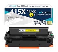 LCL 415X Toner Cartridge (with Chip) Replacement for HP 415A 415X W2032A W2032X for HP COLOR LASERJET PRO M454 M454DW M454NW M454DN M479 M479FDN M479FNW M479DW MFP M480f MFP M455dn (1PK Yellow)