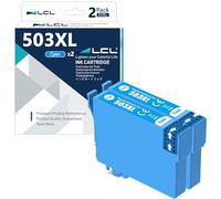 LCL 503 XL 503XL Cyan High Yield Ink Cartridge Replacement for Epson 503XL Replacement for Epson Expression Home XP-5200 XP-5205 XP5200 Workforce WF-2960 WF-2965 WF-2960DWF WF-2965DWF (2 Pack)