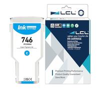 LCL 746 Cyan 300-ml Ink Cartridge (P2V80A) Compatible for HP 746 DesignJet Z6 & Z9+ Large Format Plotter Printer (1-Pack)