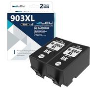 LCL 903XL Ink Cartridge Advanced Chip Technology Replacement for HP 903 | 903XL 3HZ51AE T6M15AEfor HP Officejet pro 6860 6868 6950 6951 6960 6970 6975 6978 ALL-in-One (2 Black)