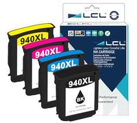 LCL 940XL C4906AE C4907AE C4908AE C4909AE (4-Pack KCMY) Ink Cartridge Compatible for HP Officejet Pro 8000-A809a A811a A809n 8000 8500A 8000AIO 8000W Wireless Officejet Pro 8500 -A909b A909a A909n
