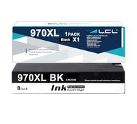LCL 970XL High Yield Black Ink Cartridge Replacement for HP 970 970XL CN621AE CN625AE Replacement for HP Officejet Pro X451DN X451DW X476DN X476DW X551DW X576DW X576dn MFP (1-Pack)