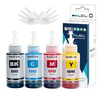 LCL Compatible 664 Ink Bottle Refills 70mL, Compatible Ink 664 T664 T6641 for ET 2650 ET 2600 ET 2550 ET 2500 ET-2650 ET-2600 ET-2550 ET-2500 ET-4500 ET-4550 ET-3600 ET-16500 ET-14000 L355 L555