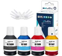 L ompatible Ink Bottle GI-56 GI-56BK GI-56C GI-56M GI-56Y Replacement for Canon MAXIFY GX7050 GX6050 GX5050 GX4050 GX3050 Printers (4PK Black