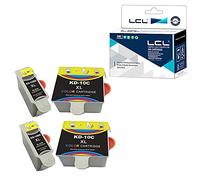 LCL Compatible Ink Cartridge 10 10B 10C XL 10XL (2Black 2colour) Replacement for KODAK EasyShare 5100 5300 5500 ESP 3 ESP 3250 ESP 5 ESP 5210 ESP 5250 ESP 7ESP 7200 ESP 9200ESP