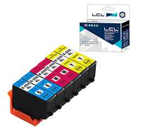 LCL Compatible Ink Cartridge 202 202XL C13T02H24010 C13T02H34010 C13T02H44010 (2Cyan 2Magenta 2Yellow) Replacement for Epson Expression Premium XP-6000 XP-6005 XP-6100 XP-6105 XP6000 XP6005 XP6100