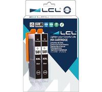LCL Compatible Ink Cartridge CLI-581 CLI-581BK CLI-581XL CLI-581XXL BK 1998C001 12.5 ml (2 Black) Replacement for Canon Pixma TR7550 TR8550 TS6150 TS6151 TS6250 TS8150 TS8151 TS8152 TS9150 TS9155