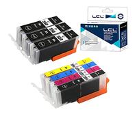 LCL Compatible Ink Cartridge PGI-550 PGI-550XL PGI-550XLBK CLI-551 CLI-551XL CLI-551XLBK CLI-551XLC CLI-551XLM CLI-551XLY (3PGBK 1Black 1Cyan 1Magenta 1Yellow) Replacement for Canon PIXMA MG5450 MG555
