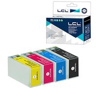 LCL Compatible Ink Cartridge SJIC22P SJIC22P (K) SJIC22P (C) SJIC22P (M) SJIC22P (Y) (4PK KCMY) Replacement for Epson TM-C3500 Color Works C3500 C3510 C3520 Printer