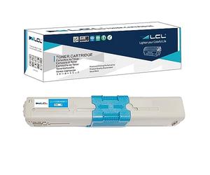 LCL Compatible Toner Cartridge C332dnw C332dn c332 MC363dnw MC363dn MC363 46508711 46508715 3000Pages (1Cyan) Replacement for OKI MC363 MC363DN C332DNW C332DN C332 MC363N MC363DNW