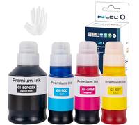 LCL GI-50 GI50 Ink bottle Replacement for Canon 50 GI-50 GI50 Compatible with Canon Pixma GM2050 GM4050 G5050 G6050 G7050 (4 Pack Black Cyan Magenta Yellow)